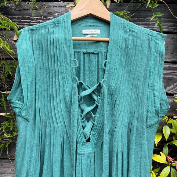Isabel Marant Etoile - Green Sleeveless top w/laced detail Size 40/L - Picture 3 of 5